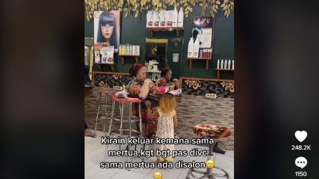 Diajak Mertua ke Salon, Ibu Ini Syok Tahu Rambut Anaknya Sudah Berubah. (Dok: TIkTok/khayraaa_11)