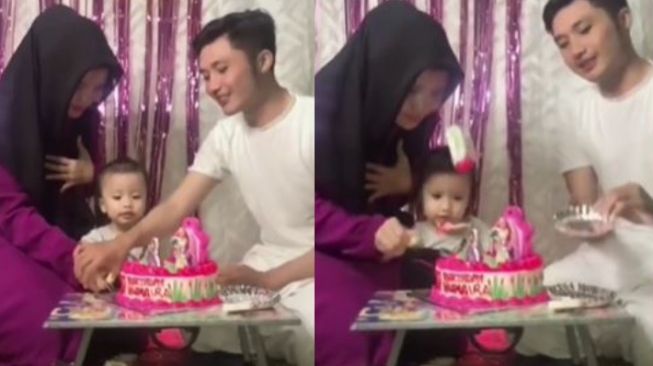 Buat Momen Potong Kue Ulang Tahun sang Anak, Endingnya justru Bikin Ngakak