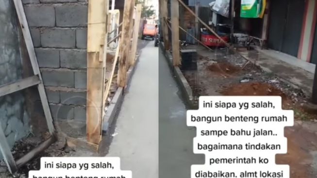 Maruk! Tembok Rumah Milik Warga Cianjur Dibangun Mepet ke Jalan Raya, Videonya Jadi Perdebatan Publik