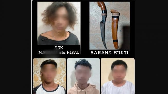 Rata-rata Masih di Bawah Umur, 4 Pelaku Pengeroyokan Dibekuk Polsek Liang Anggang: Lantaran saat Berjoget Terkena Siku