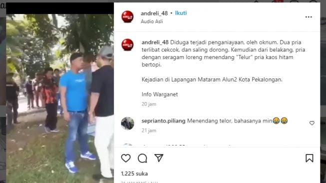 Dua Pria Terlibat Cekcok di Depan Umum, Oknum Pemuda Pancasila Tendang Kemaluan Orang, Warganet: Sampah