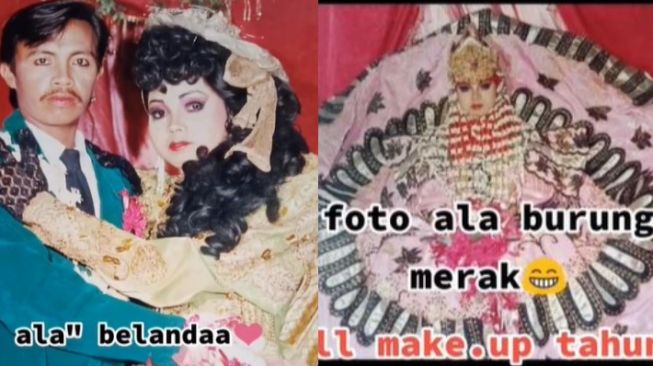 Foto Makeup Pengantin 90-an Viral, yang ala Burung Merak Curi Perhatian