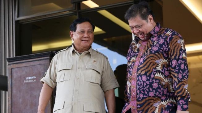 Prabowo Diam-diam Temui Airlangga di Kantornya, Bahas Pilpres 2024?