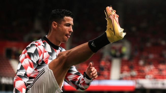 Penyerang Manchester United, Cristiano Ronaldo. [LINDSEY PARNABY / AFP]