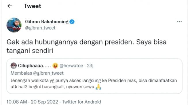 Walkot Solo Diminta Gunakan Koneksi Anak Presiden Saat Tangani Masalah Tunawisma, Gibran: Saya Bisa Tangani Sendiri