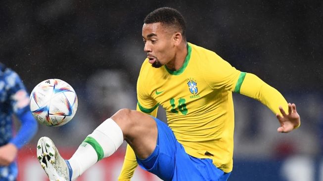 Penyerang Timnas Brasil, Gabriel Jesus. [CHARLY TRIBALLEAU / AFP]