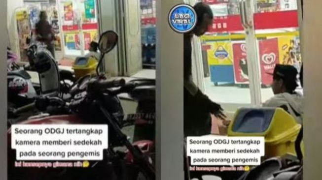 Aksi ODGJ Beri Sedekah Pengemis Curi Perhatian, Warganet: Dia Enggak Miskin Hati