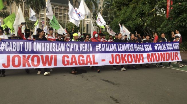 Desak Empat Tuntutan ke Pemerintahan Jokowi, Buruh Long March dari Bogor ke Jakarta