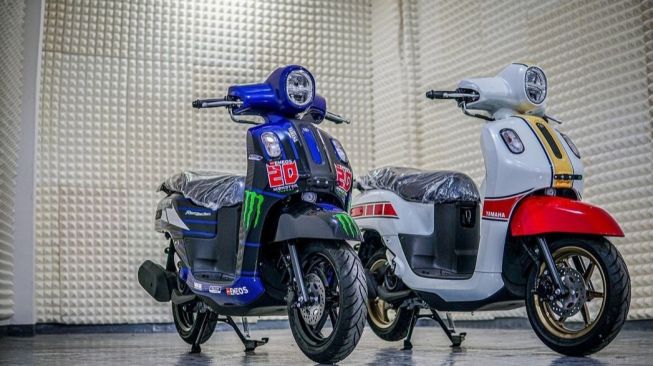 Sepasang tampilan sporty Yamaha Fazzio Hybrid - Connected Yamaha  [Instagram Yamaha_SBW].