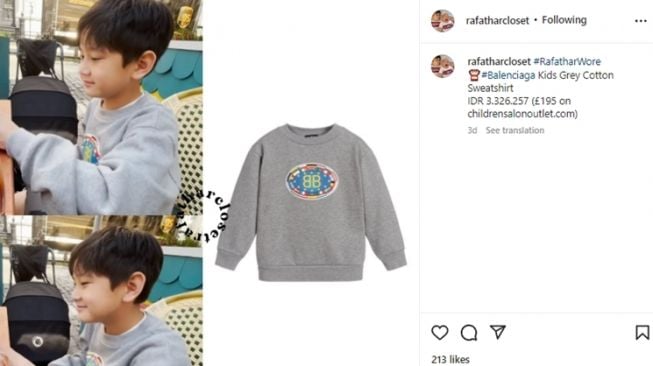  Outfit Rafathar dan Rayyanza di Amerika (instagram/@rafatharcloset)