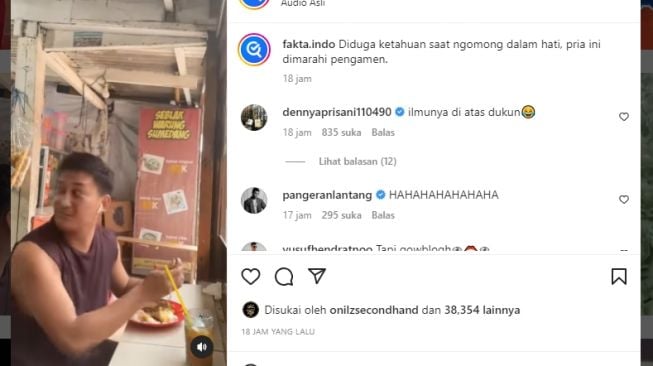 Diduga Ketahuan Saat Ngomong Dalam Hati, Pria Ini Dimarahi Pengamen, Warganet: Ilmunya di Atas Dukun