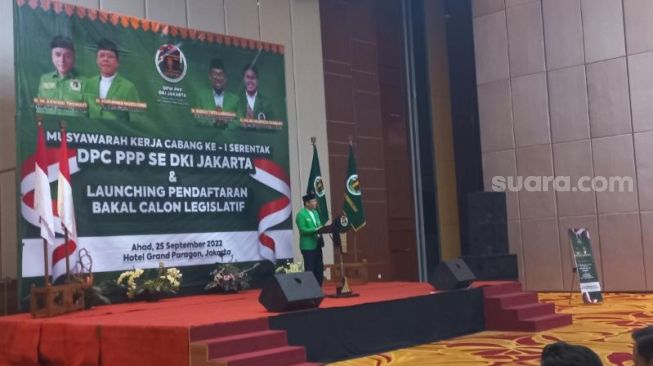 Penampakan Musyawarah Kerja Cabang (Muskercab) PPP DKI Jakarta. (Suara.com/Fakhri)