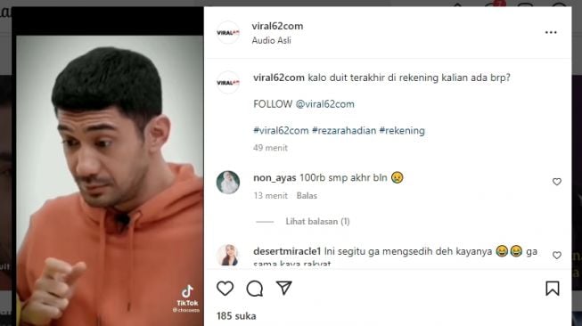 Tangkapan layar video. [Instagram/@viral62com]