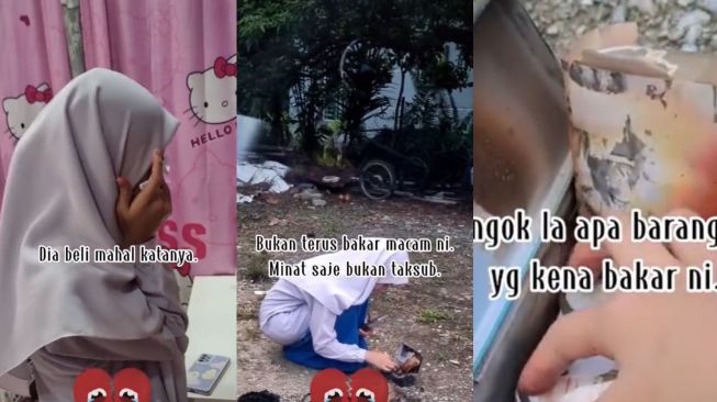 Waduh! Merchandise K-Pop Dibakar Ayah, Anak Nangis Sambil Pungut Serpihan yang Tersisa, Warganet Geram