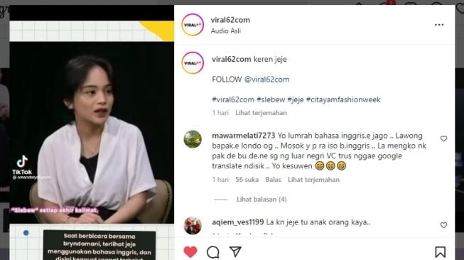 Tangkapan layar video. [Instagram/@viral62com]