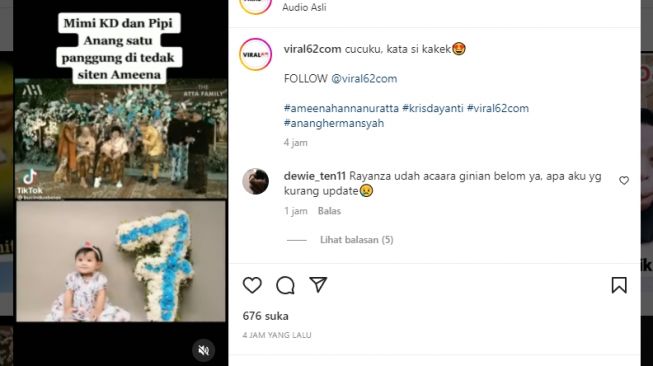 Anang Hermansyah dan Krisdayanti Satu Panggung di Tedak Siten Ameena, Warganet: Mereka Bahagia Titik