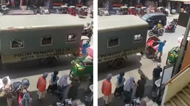 Niat Tertibkan Penjual Buah, Satpol PP Malah Tabrak Becak sampai Rusak, Tuai Amarah Publik: Minta Maaf Doang?