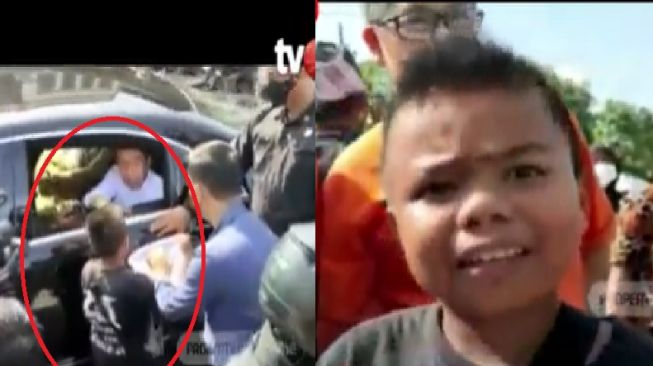 Nekat Terobos Paspampres, Aksi Bocah Penjual Telur Rebus Ini Viral saat Tawari Dagangannya ke Jokowi