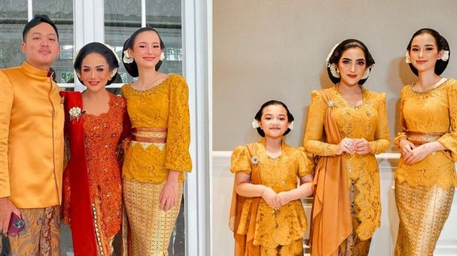 Penampilan Ashanty dan Krisdayanti di Prosesi Tedak Siten Ameena  (Instagram/krisdayantilemos dan as