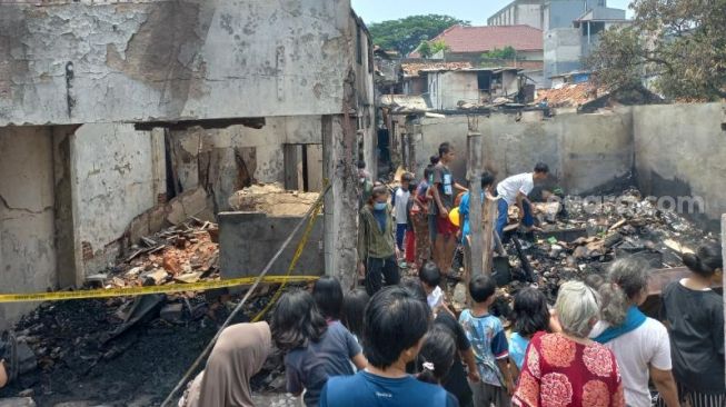 Lokasi permukiman warga di kawasan Menteng Jakarta Pusat yang ludes terbakar. (Suara.com/Rakha)