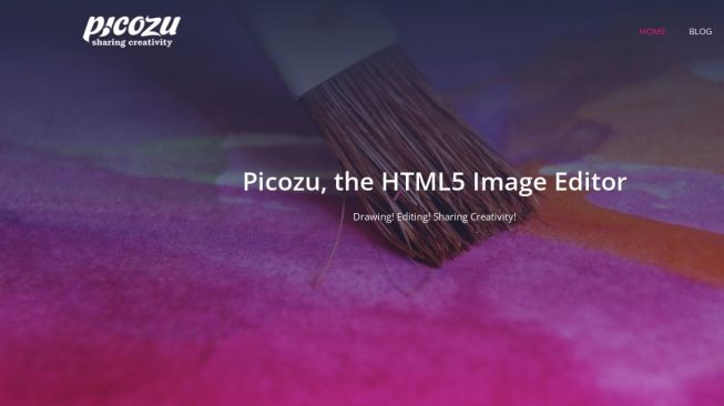 Situs edit foto secara online Picozu. (Screenshot)