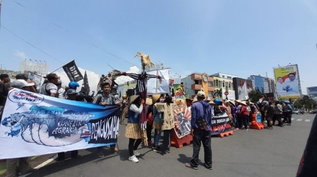 Ratusan Petani Lampung Unjuk Rasa Peringati Hari Tani, Ini yang Mereka Suarakan