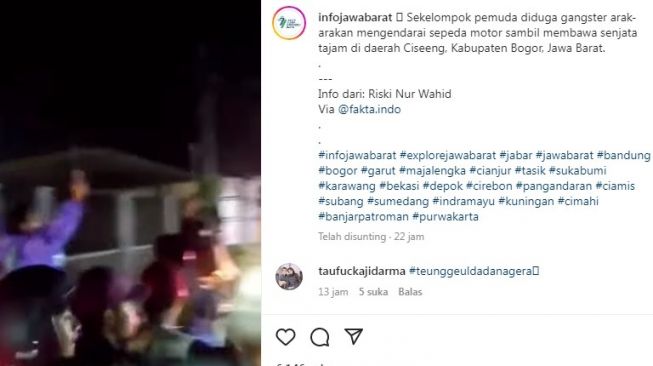 Viral Konvoi Acungkan Celurit, 4 Remaja Tertunduk Diamankan di Polsek Parung