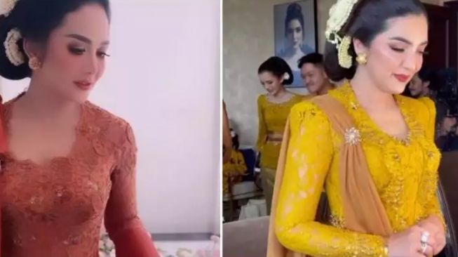 Penampilan Ashanty dan Krisdayanti di Prosesi Tedak Siten Ameena  (Instagram/krisdayantilemos dan as