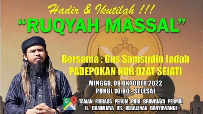 Heboh Undangan Rukyah Massal Gus Samsudin di Banyuwangi, Warganet: Masih Laku?