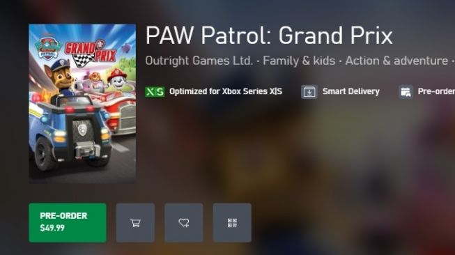 PAW Patrol Grand Prix. [Xbox]