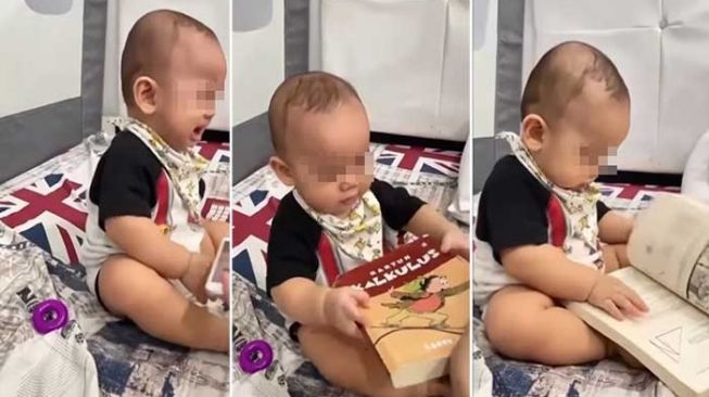 Bayi Tolak HP, Malah Pilih Buku Kalkulus: Anak Tetangga Kuatkan Mental Kalian