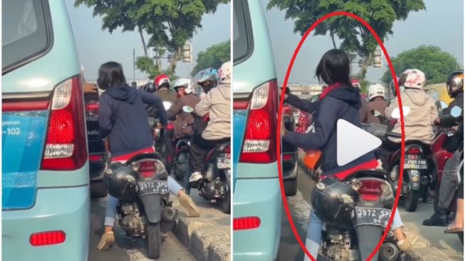 Nggak Ada Lawan! Emak-emak Ngamuk di Jalan Sampai Gebrak-gebrak Mobil Angkot