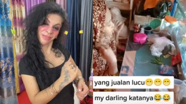 Collage Kak Jill dan bocah perempuan tirukan gayanya. (TikTok/ radar_maja)