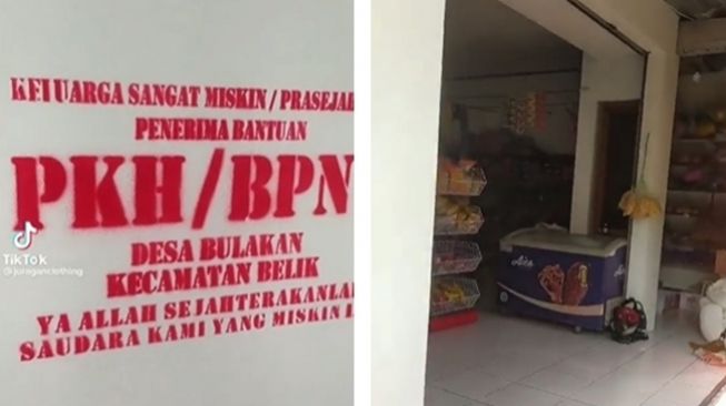 Indonesia Banget! Rumah Pemilik Toko Kelontong Diberi Cap Penerima Bansos 'Keluarga Sangat Miskin'