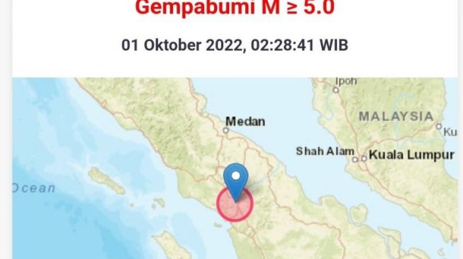 Satu Orang Meninggal Akibat Gempa Magnitudo 6.0 di Tapanuli Utara