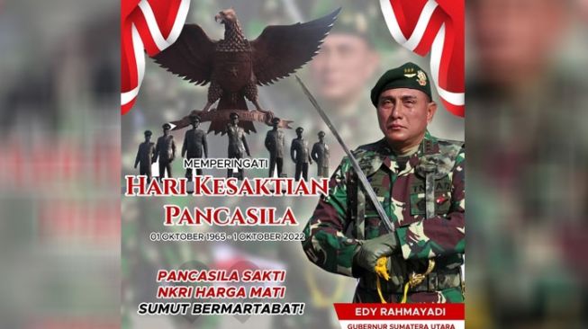 Hari Kesaktian Pancasila, Edy Rahmayadi Unggah Foto Berseragam TNI