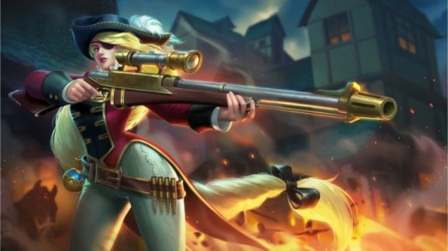 Skin Basic Royal Musketeer untuk hero Lesley di Mobile Legends. (Moonton Games)