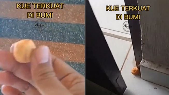 Tunjukkan Tekstur Kue Paling Kuat di Bumi, Dilindas Motor Tetap Balik Utuh