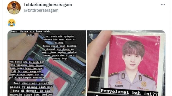 Gegara Bawa Foto Member BTS Berseragam Polisi, Wanita Ini Lolos dari Tilangan, Publik: Kocak Amat!