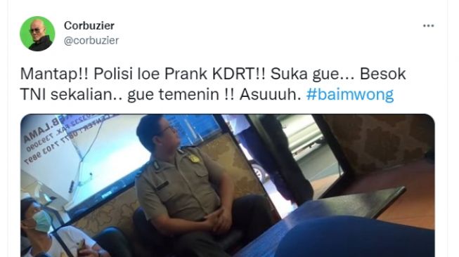Konten Prank KDRT Baim Paula ke Polisi Viral, Deddy Corbuzier Geram: Besok TNI Sekalian, Gue Temenin!