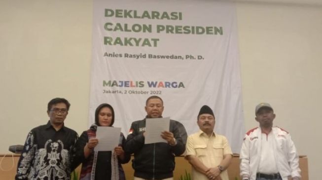 Majelis Warga Deklarasi Anies Baswedan Calon Presiden Rakyat