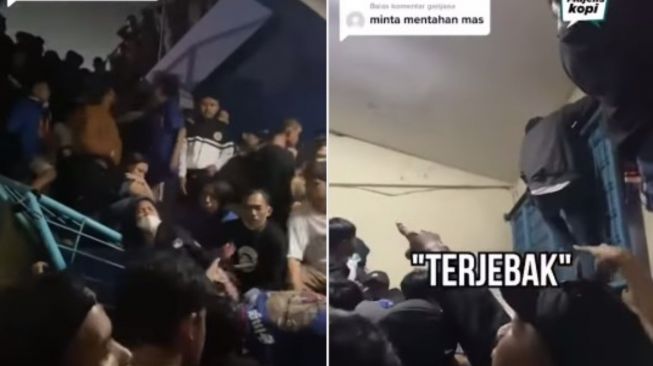 Mencekam, Video Puluhan Suporter Tragedi Kanjuruhan Terjebak di Stadion, Pintu Keluar Tertutup!