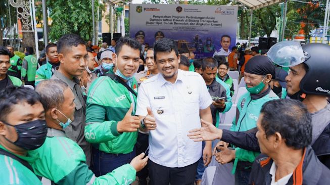 Giliran Driver Ojol dan Penarik Betor di Medan Dapat Subsidi oleh Bobby Nasution