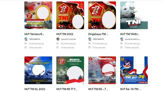 30 Twibbon HUT TNI 2022 ke-77, Ini Link Downloadnya Bagikan ke Facebook dan Whatsapp