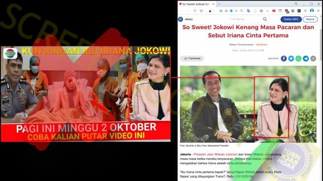 CEK FAKTA: Iriana Jokowi Jenguk Lesti Kejora di Rumah Sakit, Benarkah?