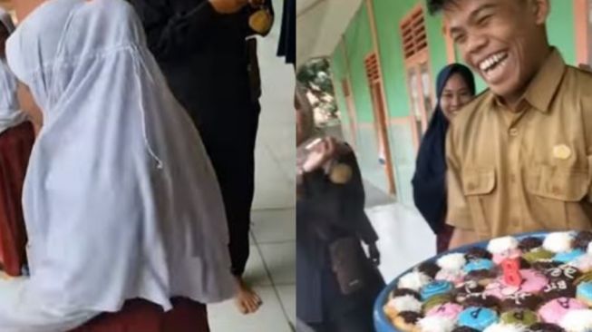 Nangis Dikasih Kejutan Ulang Tahun, Siswi Ini Bikin Donat Senampan Gagal Dimakan