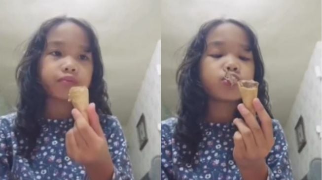 Makan Es Krim Sampai Hampir Habis Ternyata Bonus Cicak, yang Nonton Ikut Trauma