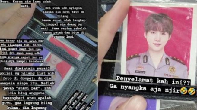 SIM Mati, Wanita Ini Diselamatkan Foto Idol K-Pop Pakai Seragam Polisi