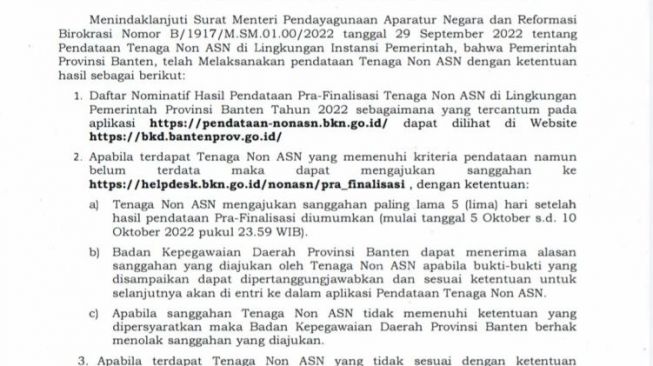 Pemprov Banten Diduga Lalai, 12.531 Data Pribadi Pegawai Non ASN Tersebar