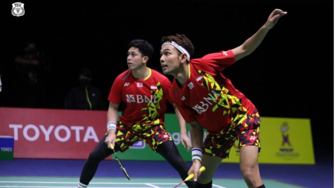 Fajar Alfian/M. Rian Ardianto, ganda putra Indonesia bakal hadapi wakil India di YONEX French Open 2022 (PBSI/Twitter @INABadminton)